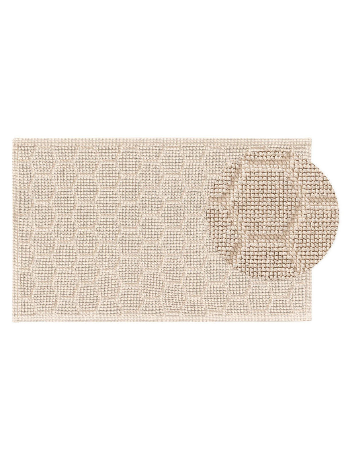 BADEMATTE Jojo Beige 50x80 cm - Beige, Textil (50/80cm) - benuta Nest