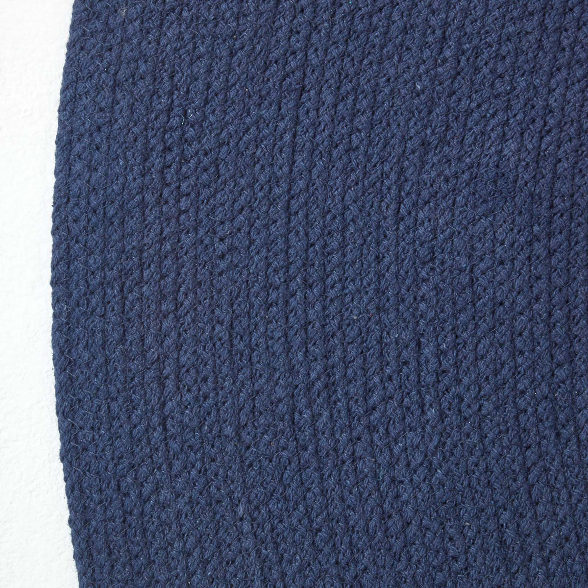 TEPPICH geflochten rund 120 cm - Dunkelblau, Textil (120/120cm) - Homescapes