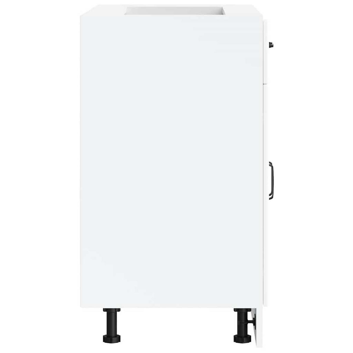 KÜCHENUNTERSCHRANK Lucca mit 2 Türen, 1 Schublade 60/46/81,5 cm aus Holzwerkstoff Weiß - Weiß, Holz (60/81.5/46cm) - vidaXL