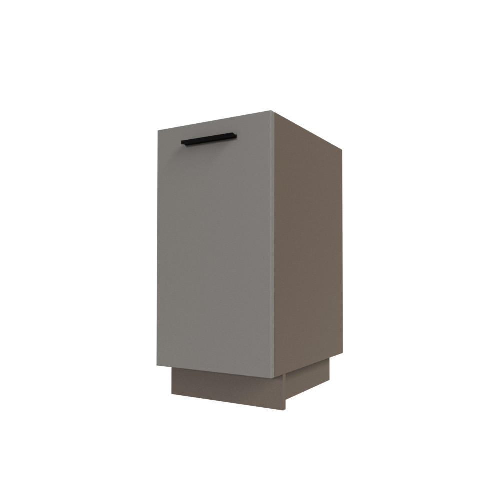 Feldmann-Wohnen Küchenunterschrank Graubraun, Dunkelgrau 40x82x50 cm