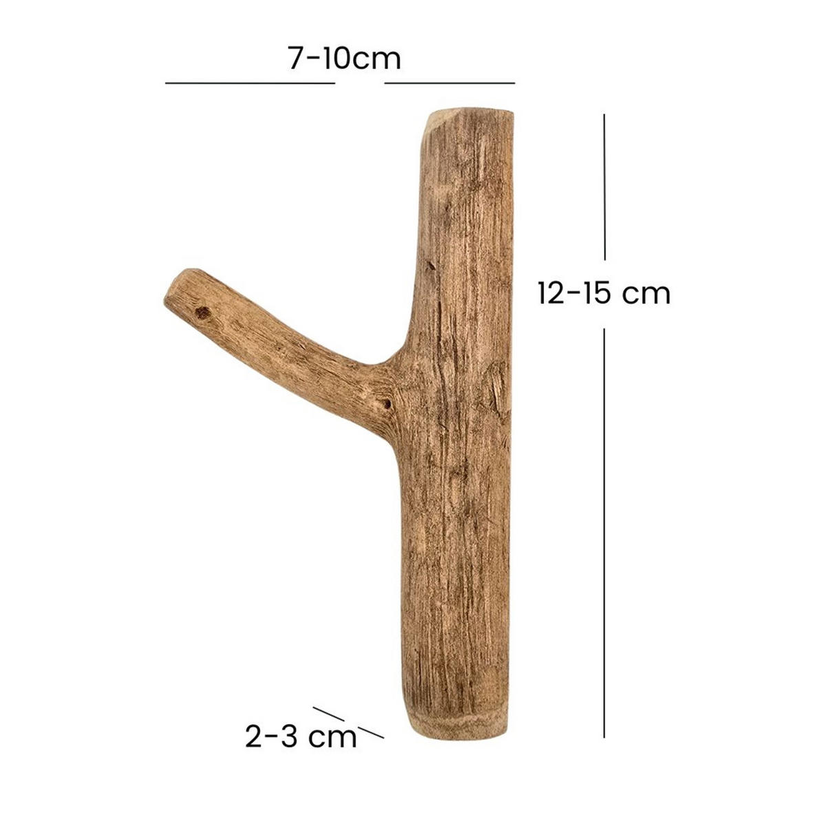 GARDEROBENHAKEN LIMB 9er Set Teakholz Wurzel naturfarben - Naturfarben, Holz (2/17/10cm) - DESIGN DELIGHTS