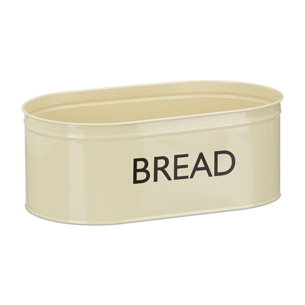 BROTKASTEN - Beige, Holz/Metall (36/14/20cm) - Relaxdays