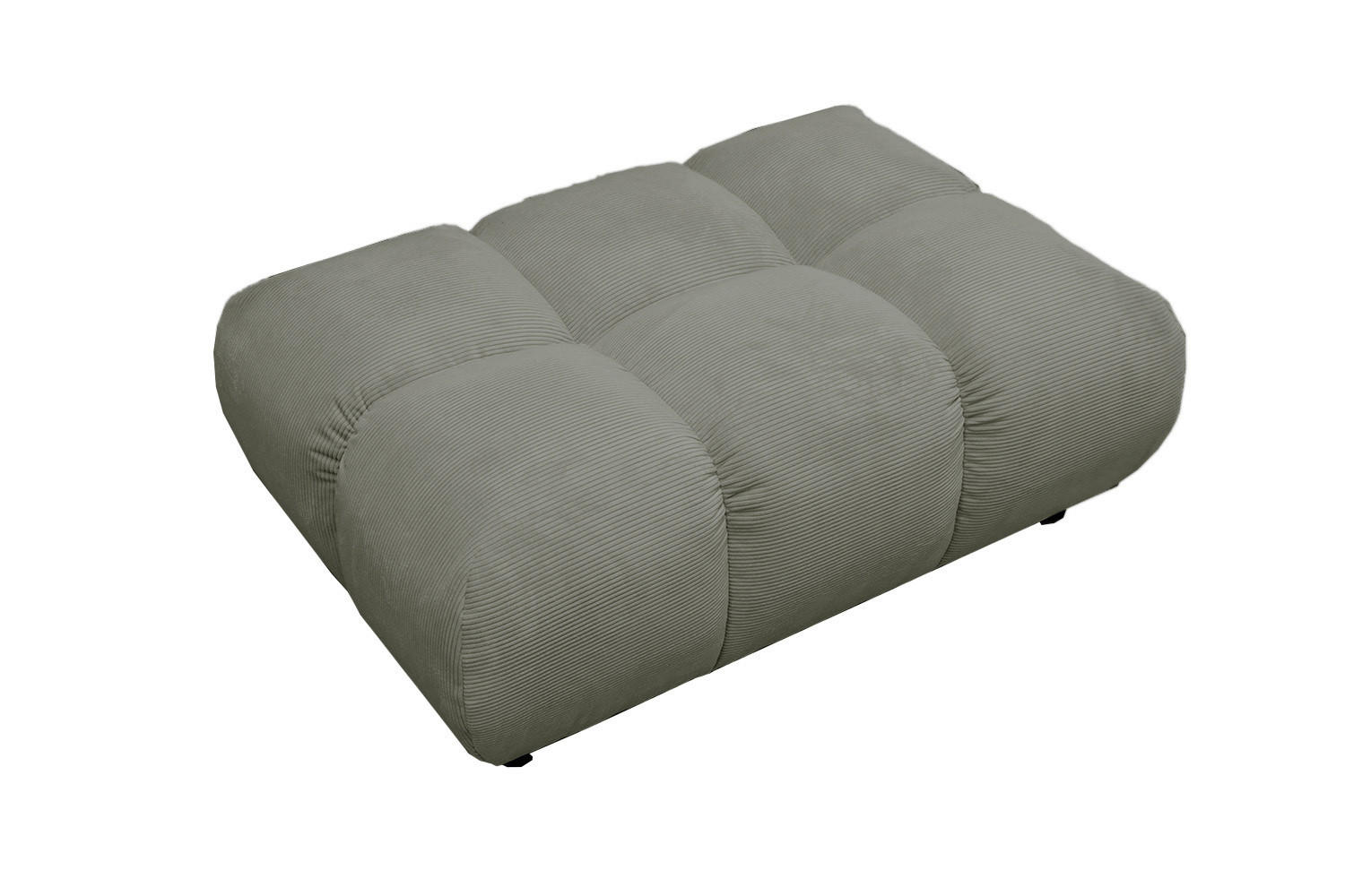 HOCKERBANK VIVIEN Grün Cord - Olivgrün/Grün, Textil (108/41/73cm) - KAWOLA