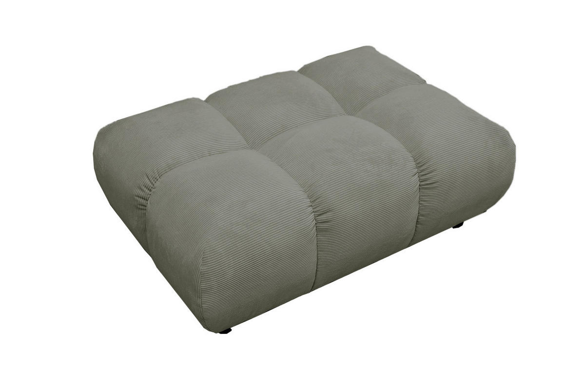 HOCKERBANK VIVIEN Grün Cord - Olivgrün/Grün, Textil (108/41/73cm) - KAWOLA