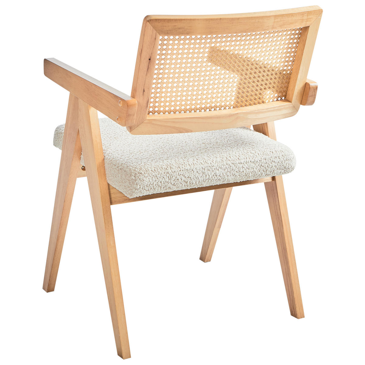 ESSZIMMERSTUHL 2er-Set Hellbeige Ava - Beige/Braun, Holz (55/85/62cm) - Beliani