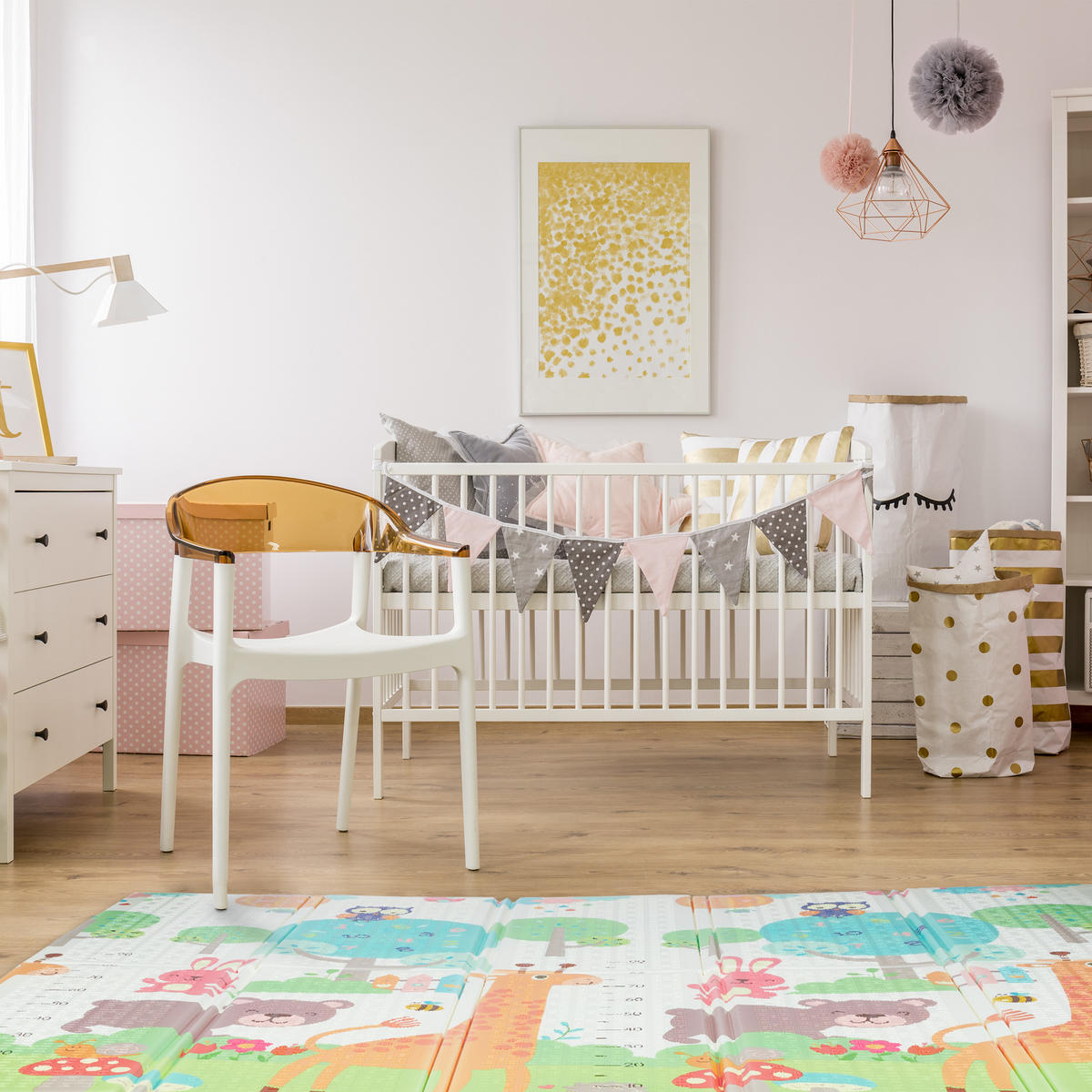 SPIELMATTE - Multicolor, Kunststoff/Textil (195/175cm) - Relaxdays