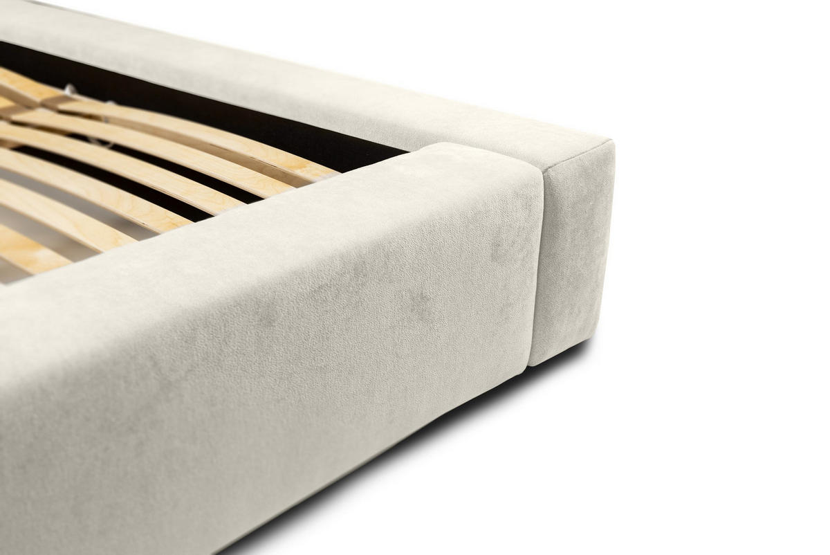 POLSTERBETT schenilen Struktur Paulon 140x200 cm, Creme - Creme, Textil (140/200cm) - Fedve
