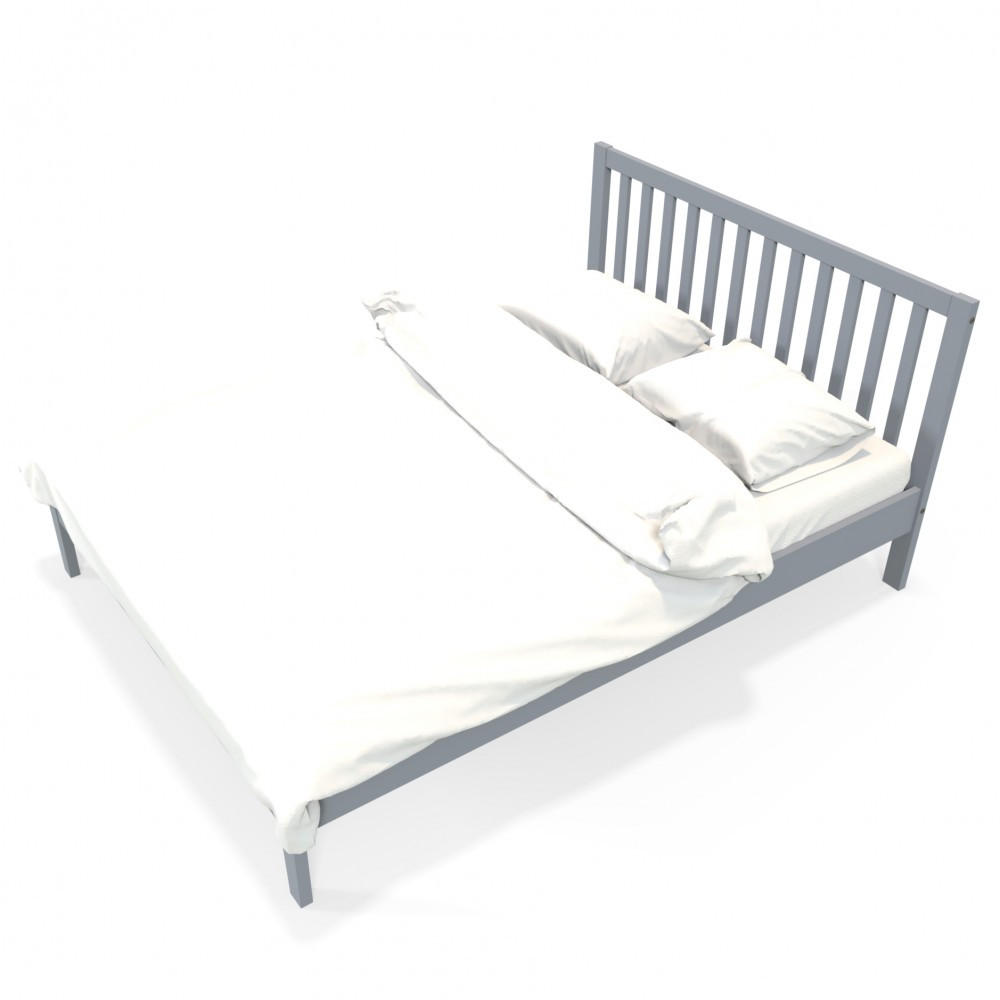 BETT mit Kopfteil PARKER / Bett 140x190 - Grau - Grau, Holzwerkstoff (140/190cm) - Weber Industries
