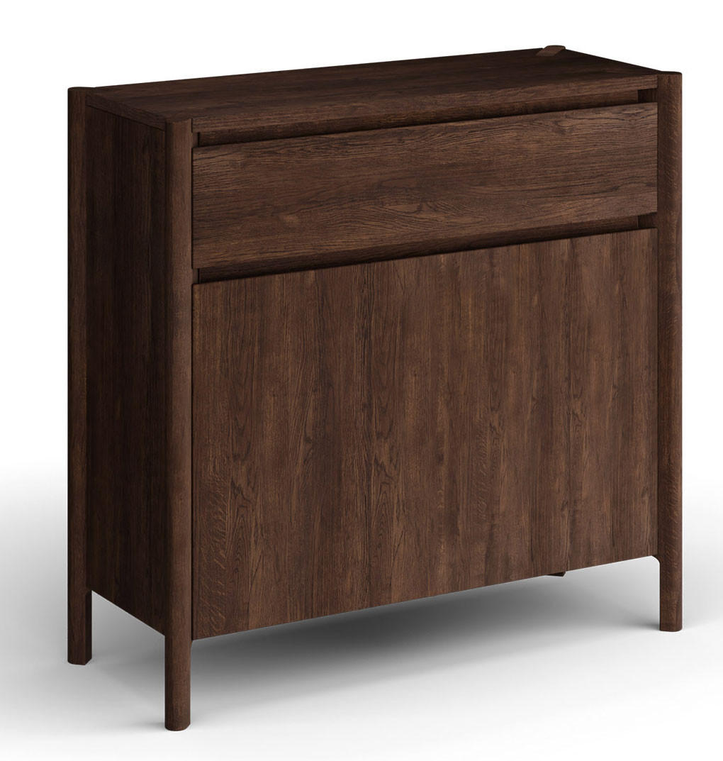 SCHUHSCHRANK Campi Eiche Tabak 83 / 33 / 80cm - Eichefarben, Holz (83/80/33cm) - Feldmann-Wohnen