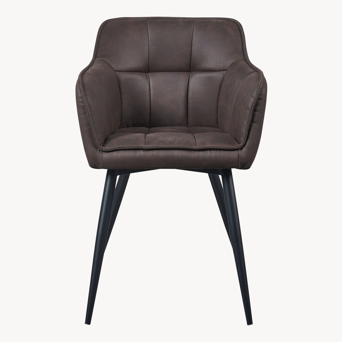 KŘESLO Birmingham - tmavě hnědá/černá, kov/textil (60/82/59cm) - [en.casa]