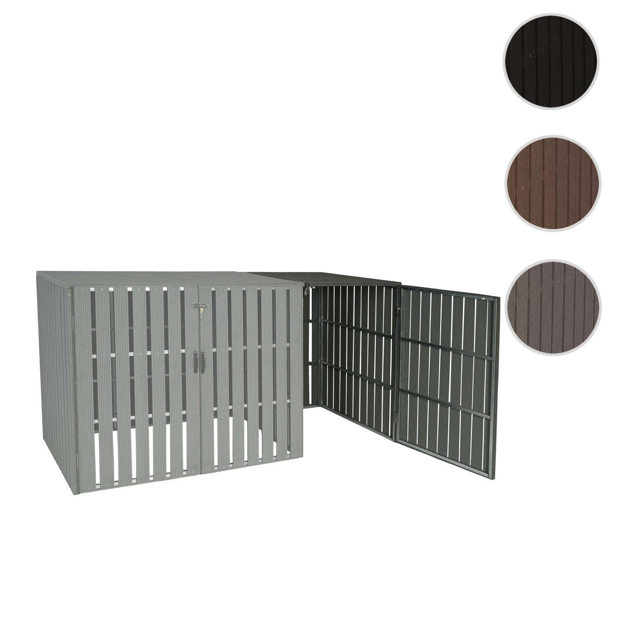 MÜLLTONNENBOX ERWEITERUNG Grau - Grau, Metall (76/115/100cm) - MCW