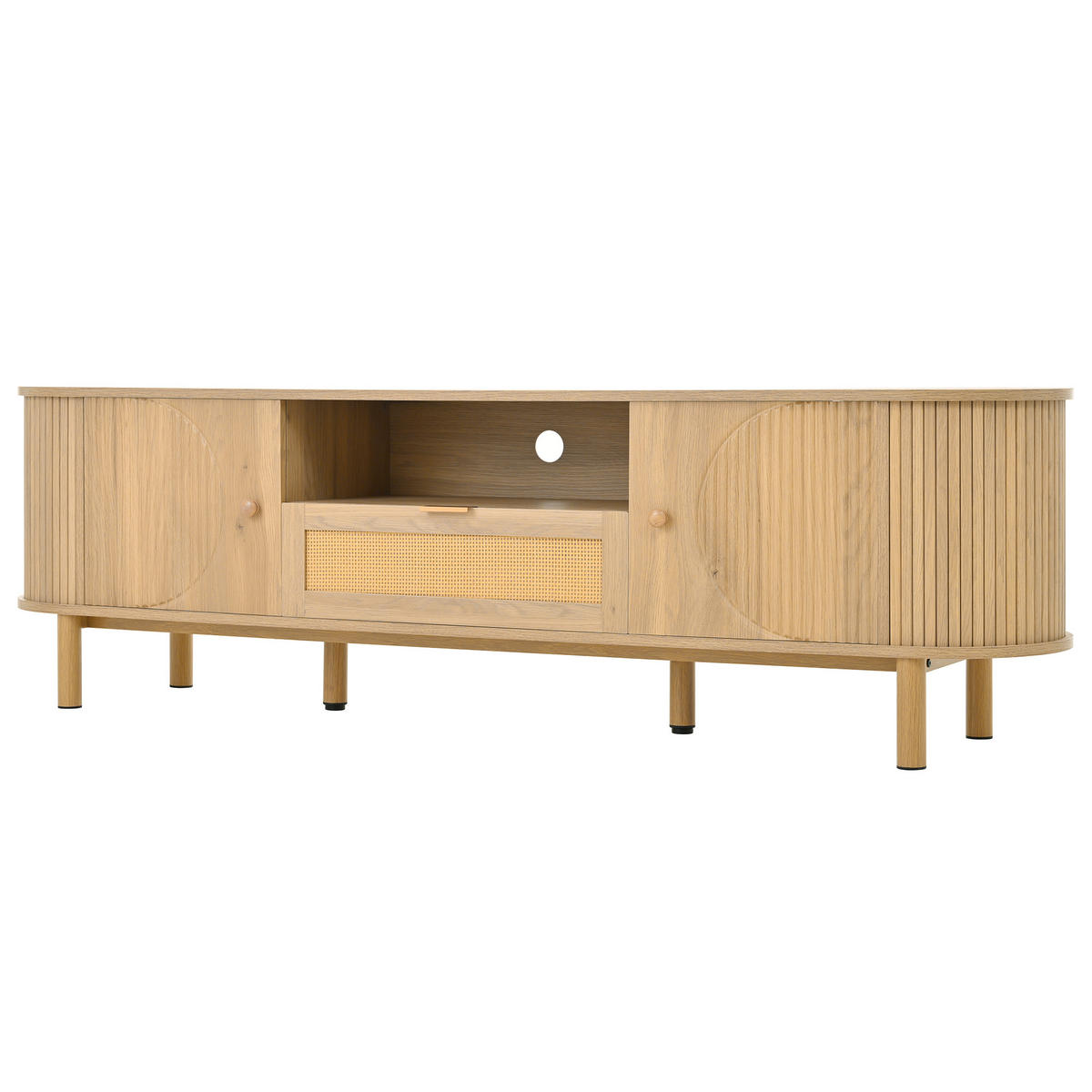 TV-LOWBOARD Modellname Natur 175/36/51 cm - Naturfarben, Holz (175/51/36cm) - PANGIVO