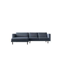 ECKSOFA L-form Dani Stoff Verita Marineblau Links - Dunkelblau, Holz (281/174cm) - Kaiser Möbel