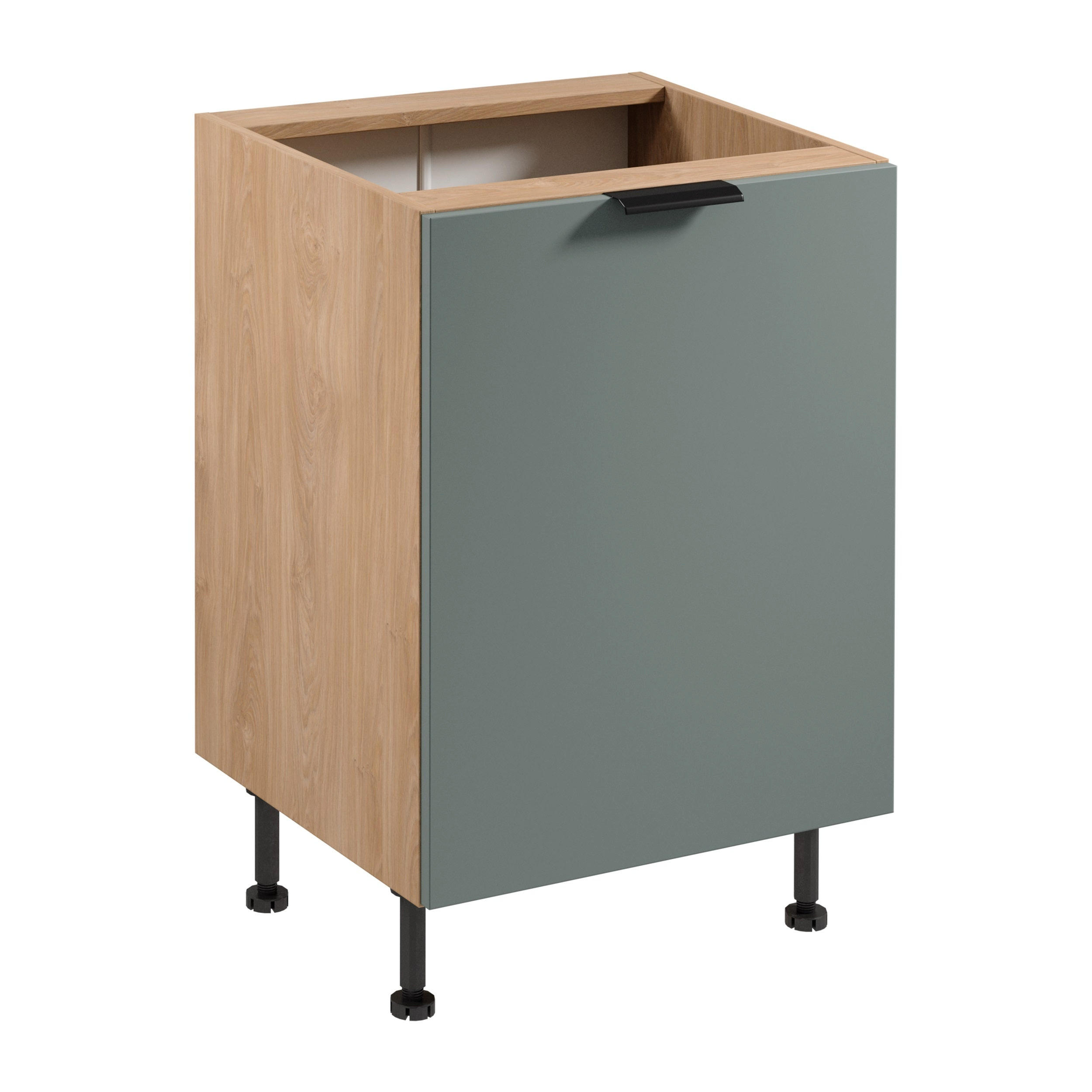UNTERSCHRANK D60 P/L – Sorento Grün Sonoma Eiche – Grün / Sonoma Eiche - Sonoma Eiche/Grün, Holzwerkstoff (60/87/52cm) - ROYAL24_MARKT