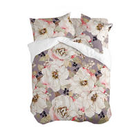 BETTBEZUG white peonies 200x200 cm (komfortgrösse) mehrfarbig - Multicolor, Textil (200/200cm) - Happy Friday