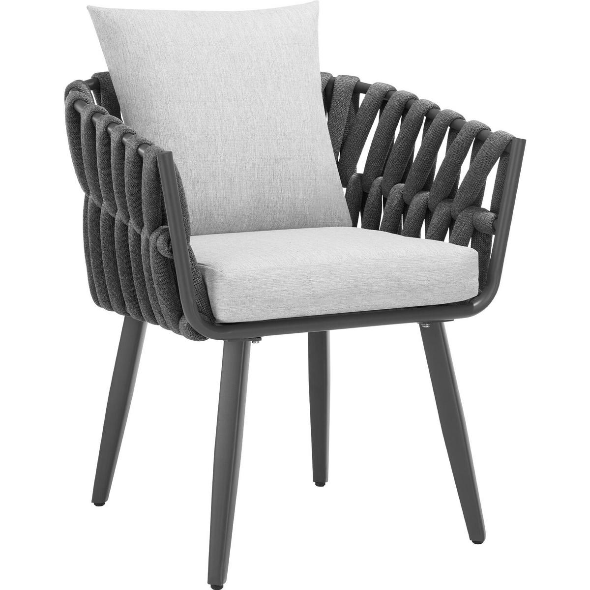 STUHL Lugano,höhenverstellbare Kunststofffüße, 61 x 60 x 73 cm,anthrazit - Anthrazit, Metall (61/73/60cm) - tectake