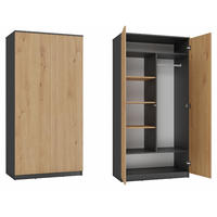 KLEIDERSCHRANK Anthrazit, Artisan 90/180/50 - Anthrazit, Holzwerkstoff (90/180/50cm) - RAUMHIRSCH FURNITURE