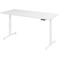SCHREIBTISCH elektrisch 80/180/74 cm in Weiß/Weiß - Weiß, Holzwerkstoff (80/180/74cm) - bümö