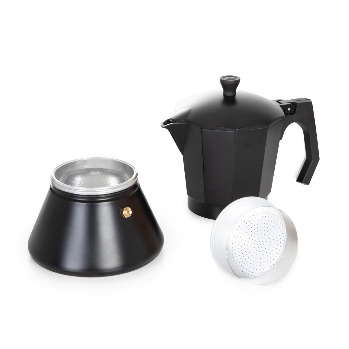 KAFFEEMASCHINE Mia Mokka schwarz 15/26 cm - Schwarz, Metall (15/19/26cm) - Homla