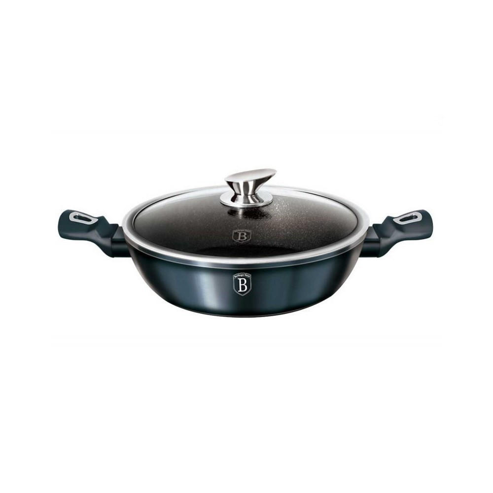 TOPF Türkis 28/28/7.8 cm BH1877 - Türkis, Metall (28cm) - Berlinger Haus