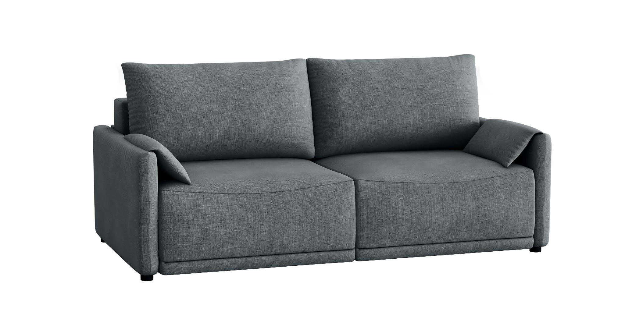SCHLAFSOFA Mirena - Blaugrau, Holzwerkstoff/Textil (215/100/112cm) - Fun Möbel