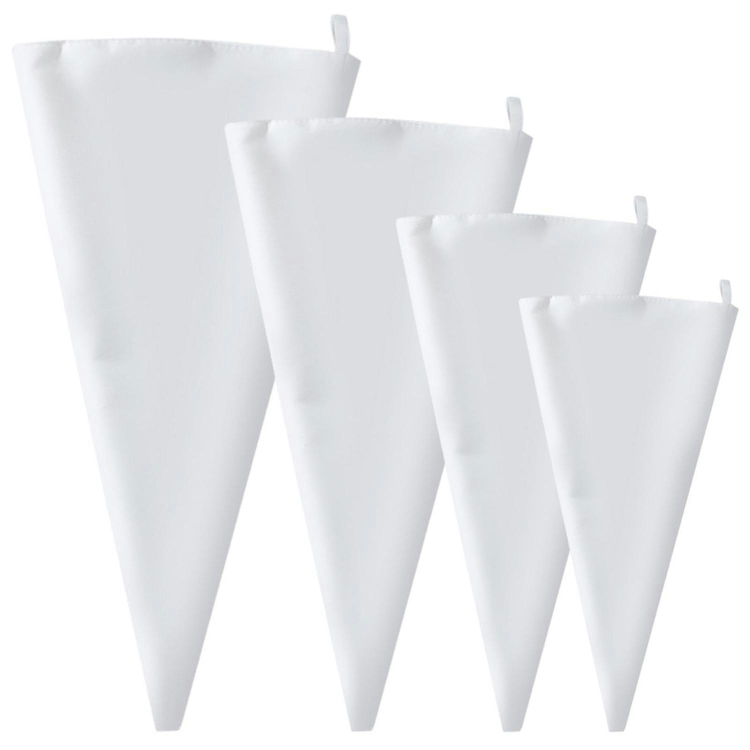 SPRITZBEUTEL 4-teiliges Set Baumwolle 25-45 cm - Weiß, Textil (23/1/23cm)
