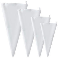 SPRITZBEUTEL 4-teiliges Set Baumwolle 25-45 cm - Weiß, Textil (23/1/23cm)