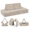 KINDERSOFA Spielparadies - Beige, Textil (66/52/150cm) - Linodino
