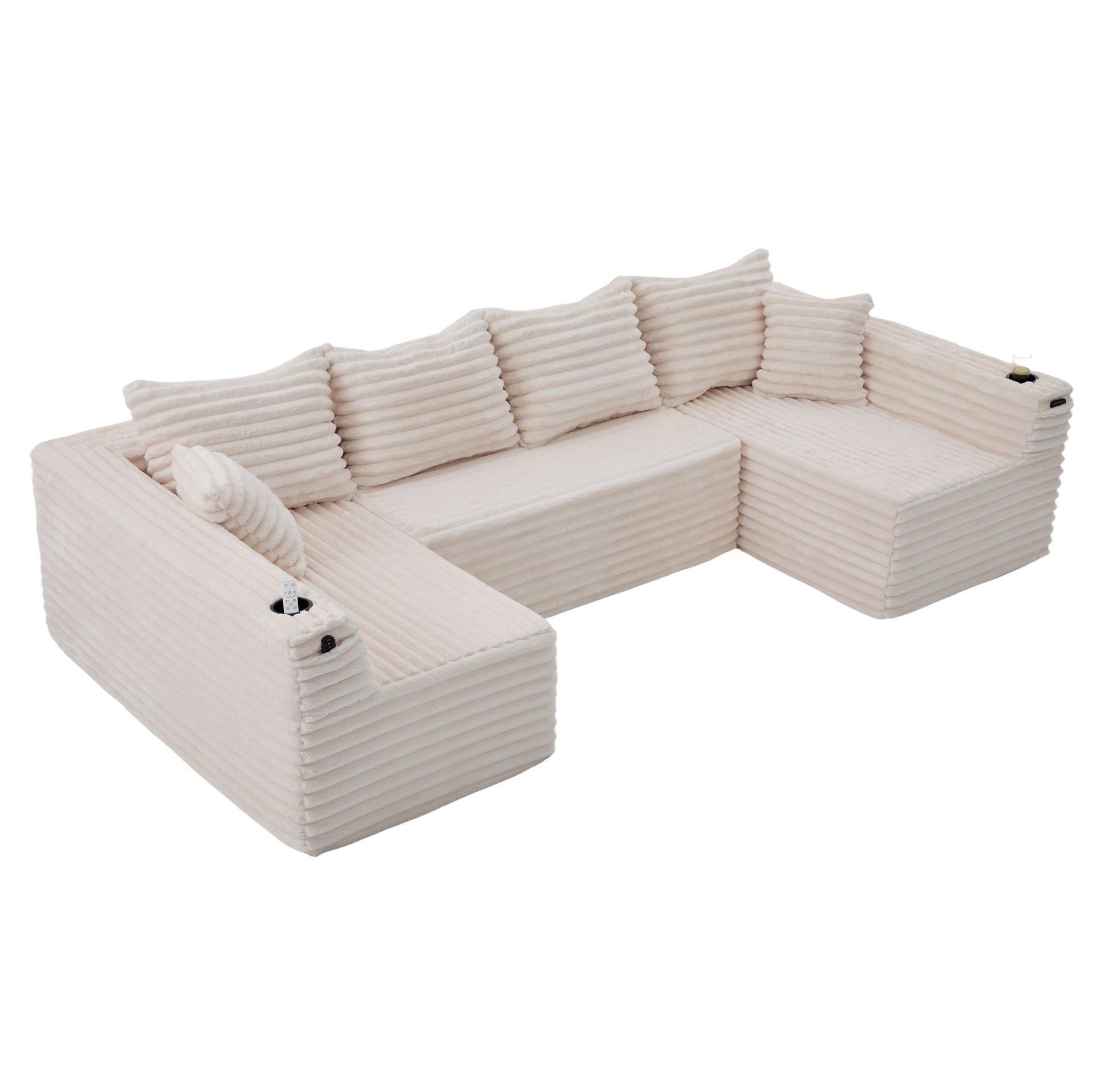 Meubliv Sofa Beige 155x88x320 cm