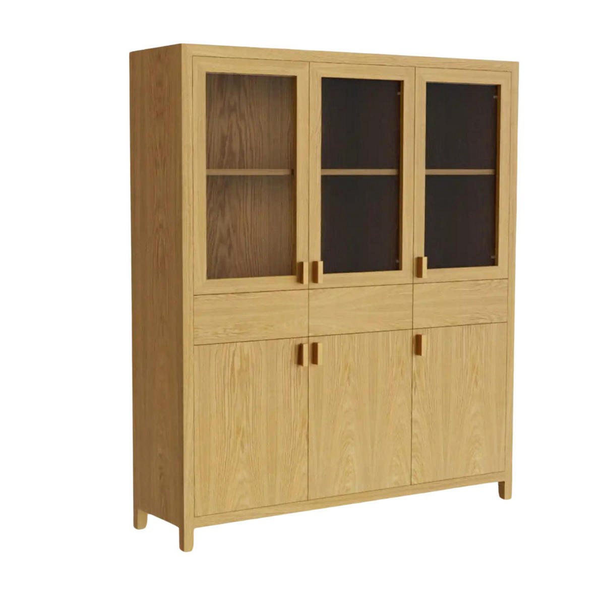 ANRICHTE aus Eiche für Wohnzimmer DAVOS - Eichefarben, Holz (155/170/40cm) - Rawood Furniture