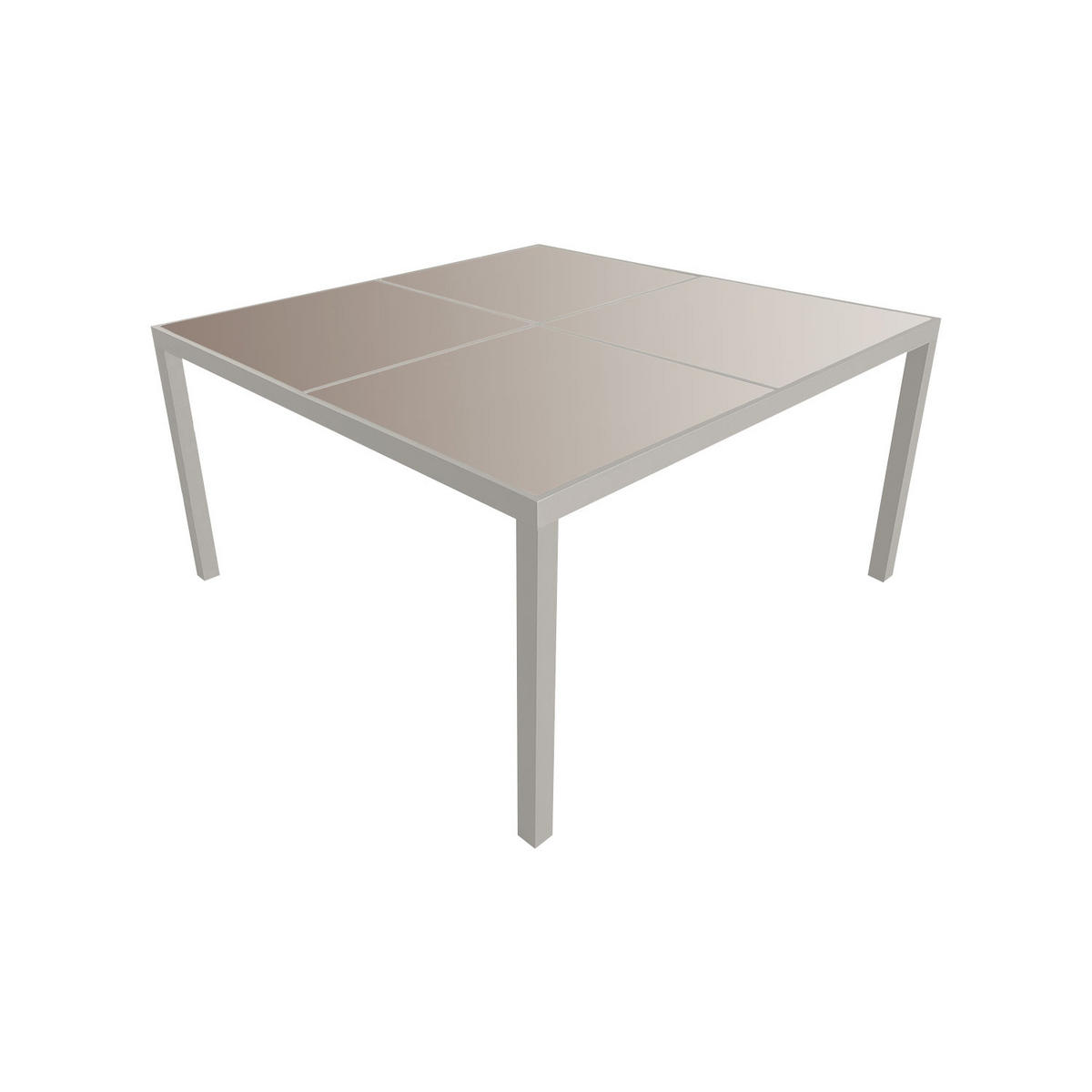 GARTENMÖBEL Cagliari Taupe 8 Plätze - Braun, Metall - Happy Garden