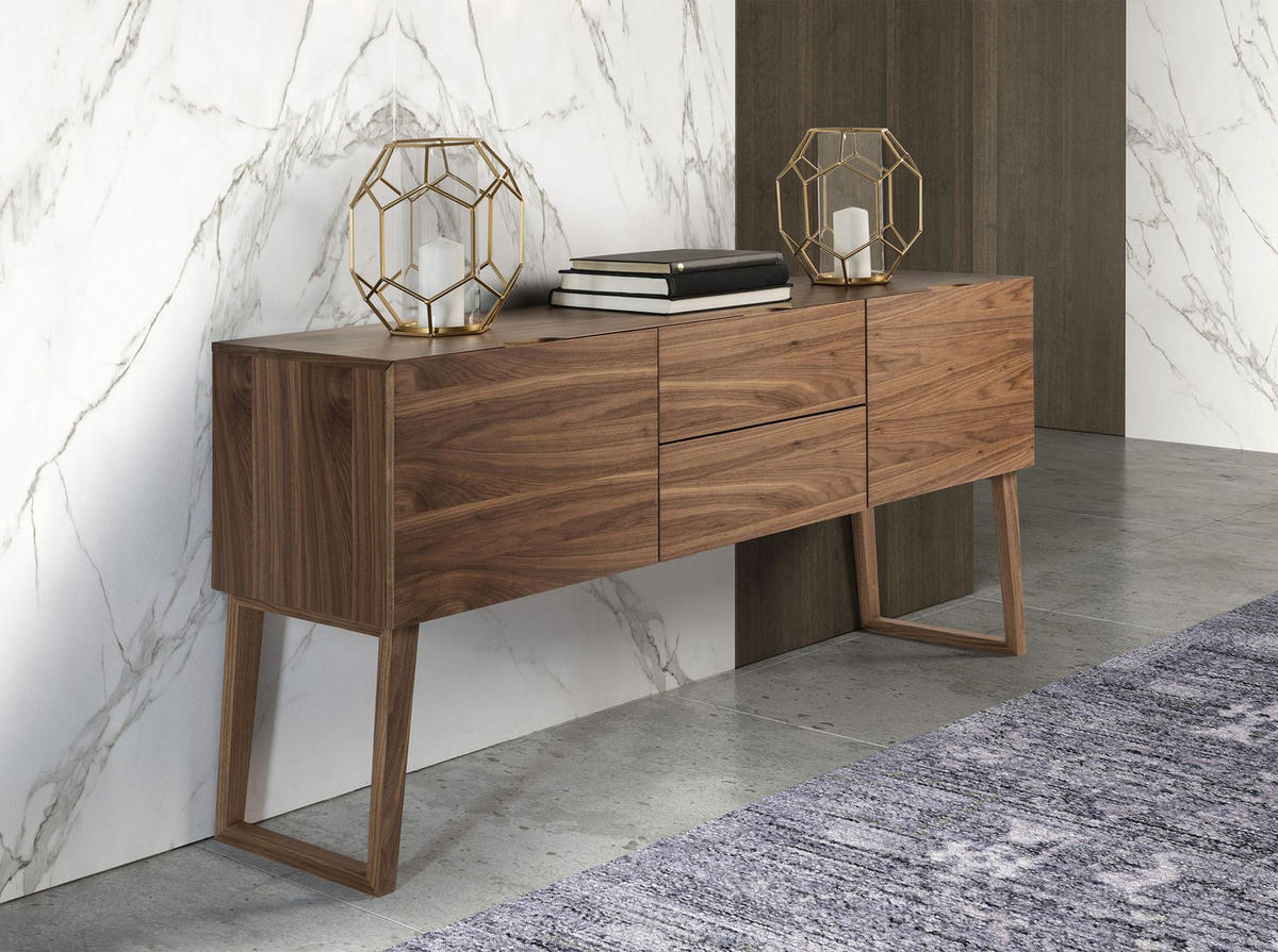 SIDEBOARD Anrichte Nussbaum 160/40/80 cm - Walnussfarben, Holz (160/80/40cm) - ANGEL CERDA