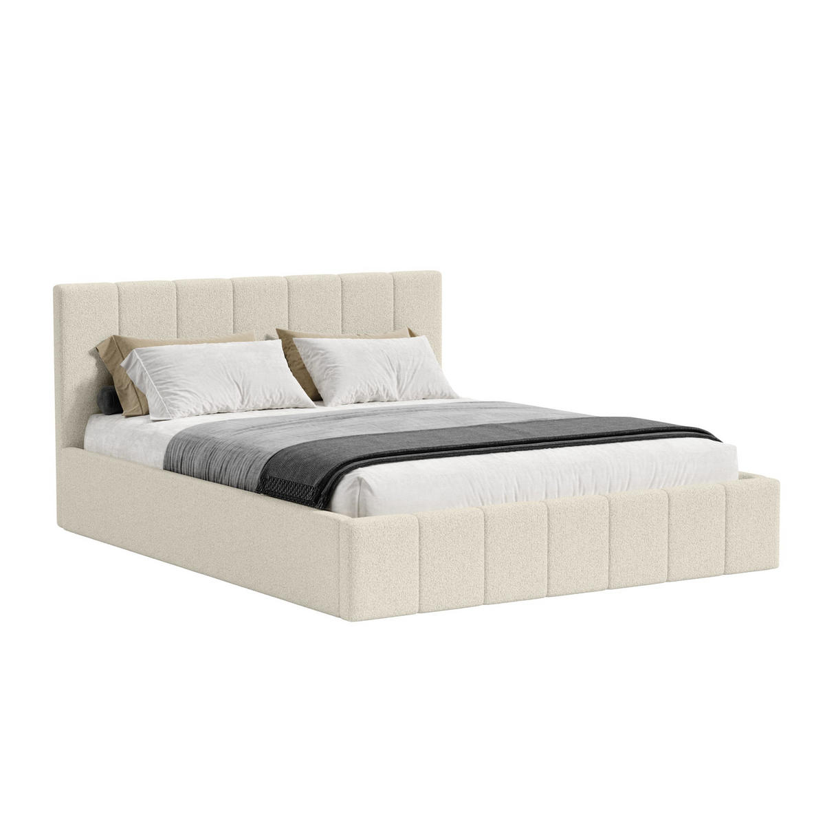 POLSTERBETT Malfo Slim 140x200 cm, Beige - Beige, Textil (140/200cm) - Fedve
