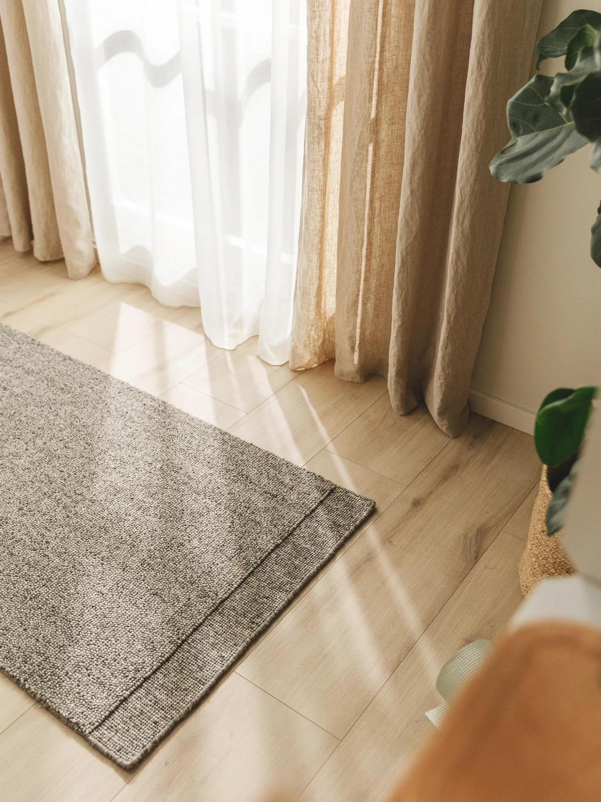 WOLLTEPPICH-LÄUFER Imke Grau 70x200 cm - Grau, Naturmaterialien/Textil (70/200cm) - benuta Pure