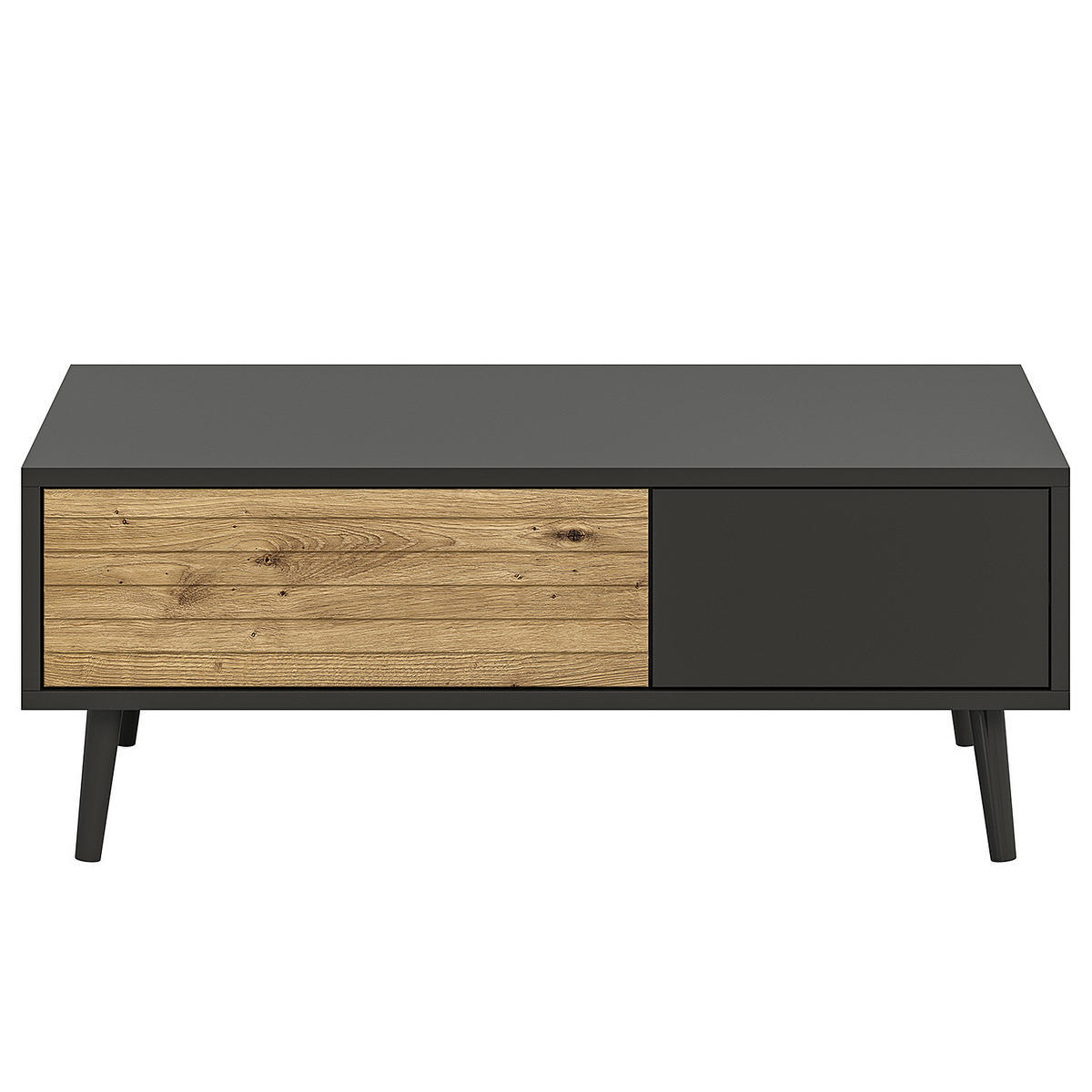 COUCHTISCH - Schwarz / Eiche Artisan Dekor - Eichefarben/Schwarz, Holzwerkstoff (54/100/39cm) - home24