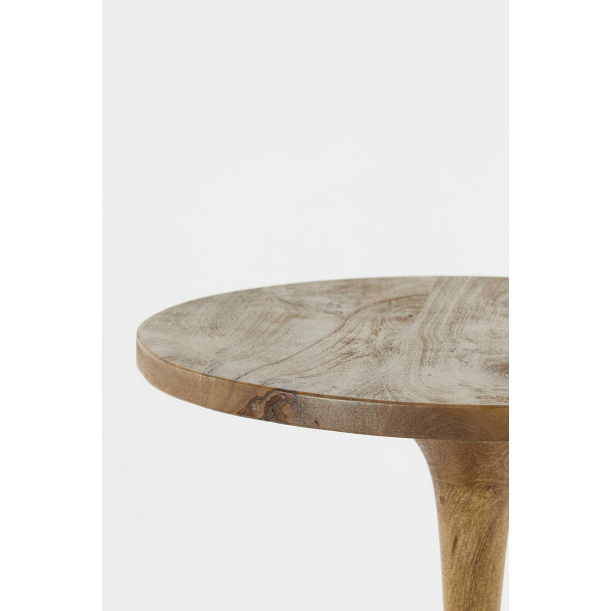 BEISTELLTISCH BICABA - Braun - Ø50x55cm - Braun, Holz (50/50/55cm) - Light & Living