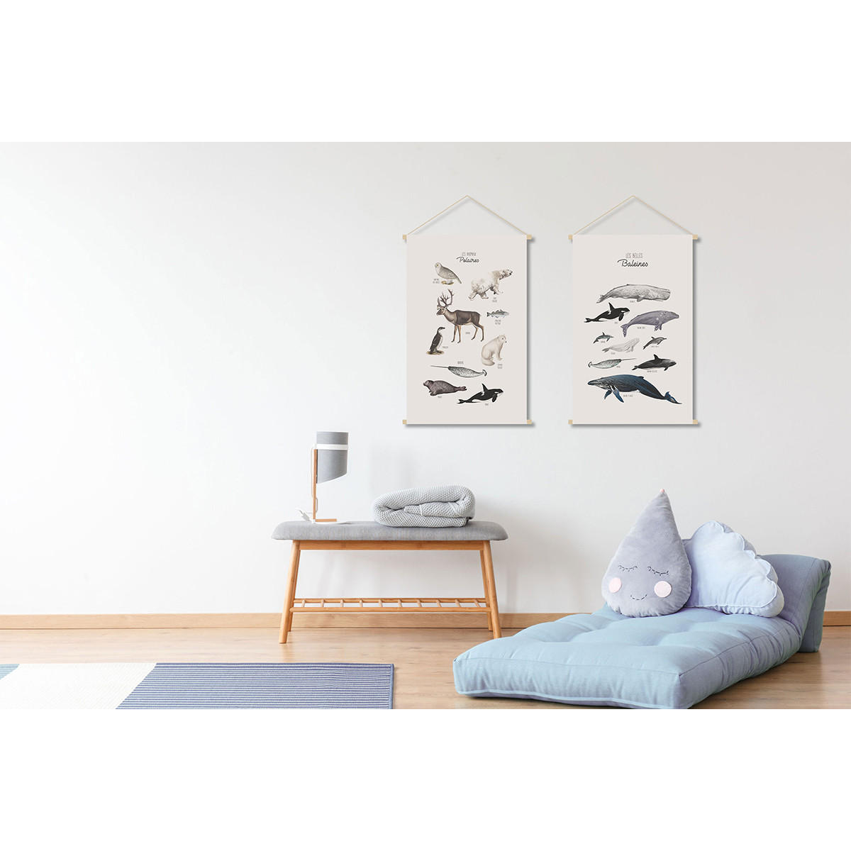 KAKEMONO Kinder Polartier L40xB60 cm POLAR - Beige, Textil (1/60cm) - Miliboo