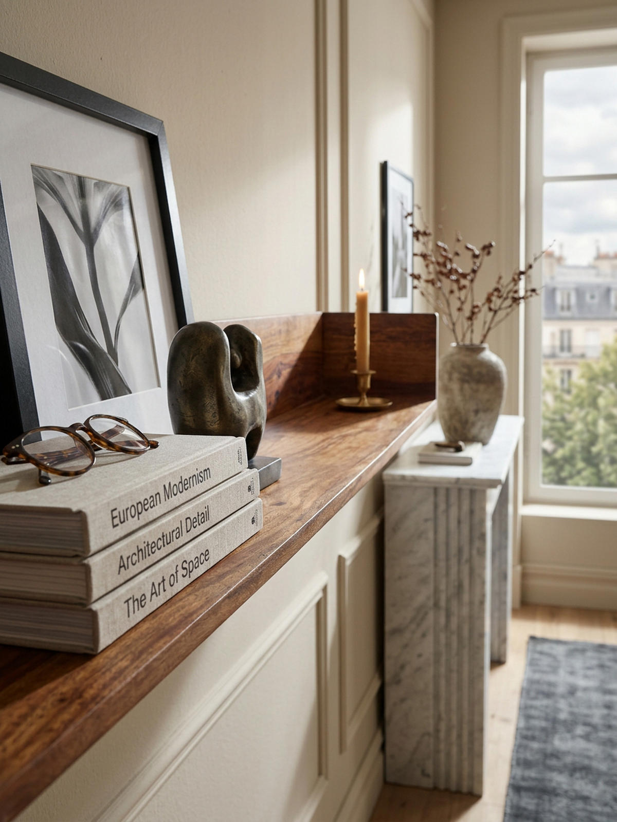 WANDREGAL Massivholz Modern Stil Aufbewahrung - Braun, Holz (120/15/20cm) - KADIMA DESIGN