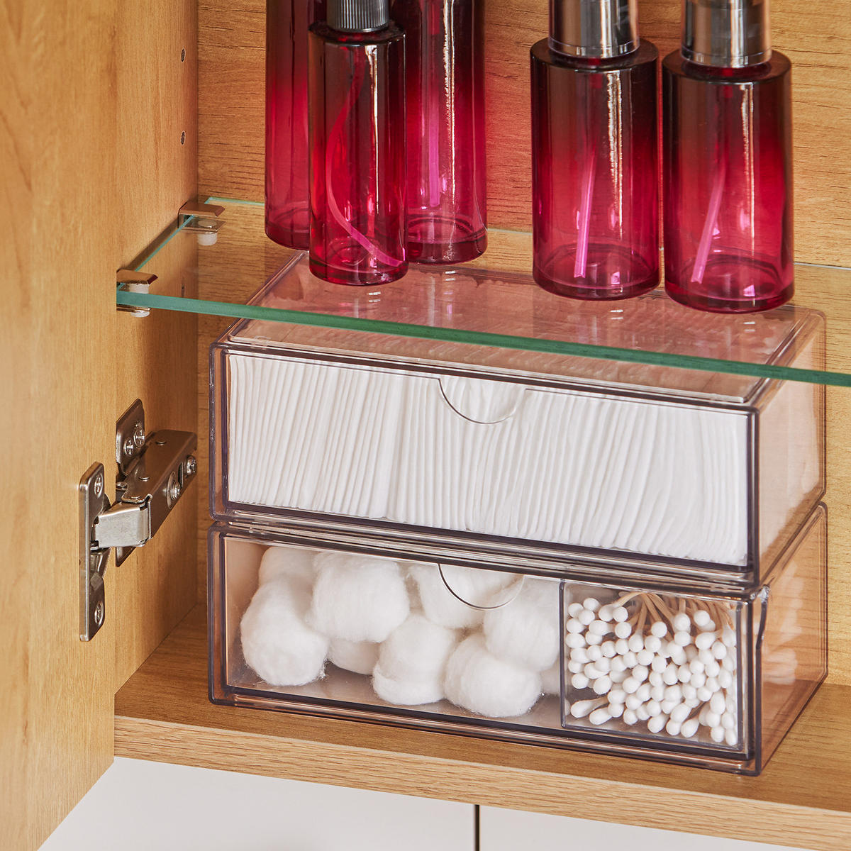 SPIEGELSCHRANK Natur - Braun, Glas/Holzwerkstoff (60/50/15cm) - SoBuy