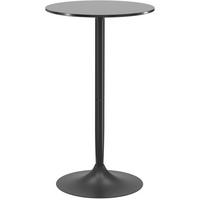 RUNDER Bartisch 60/60/102 cm mit Metallgestell in Schwarz - Schwarz, Holzwerkstoff (60/60/102cm) - BEAOK