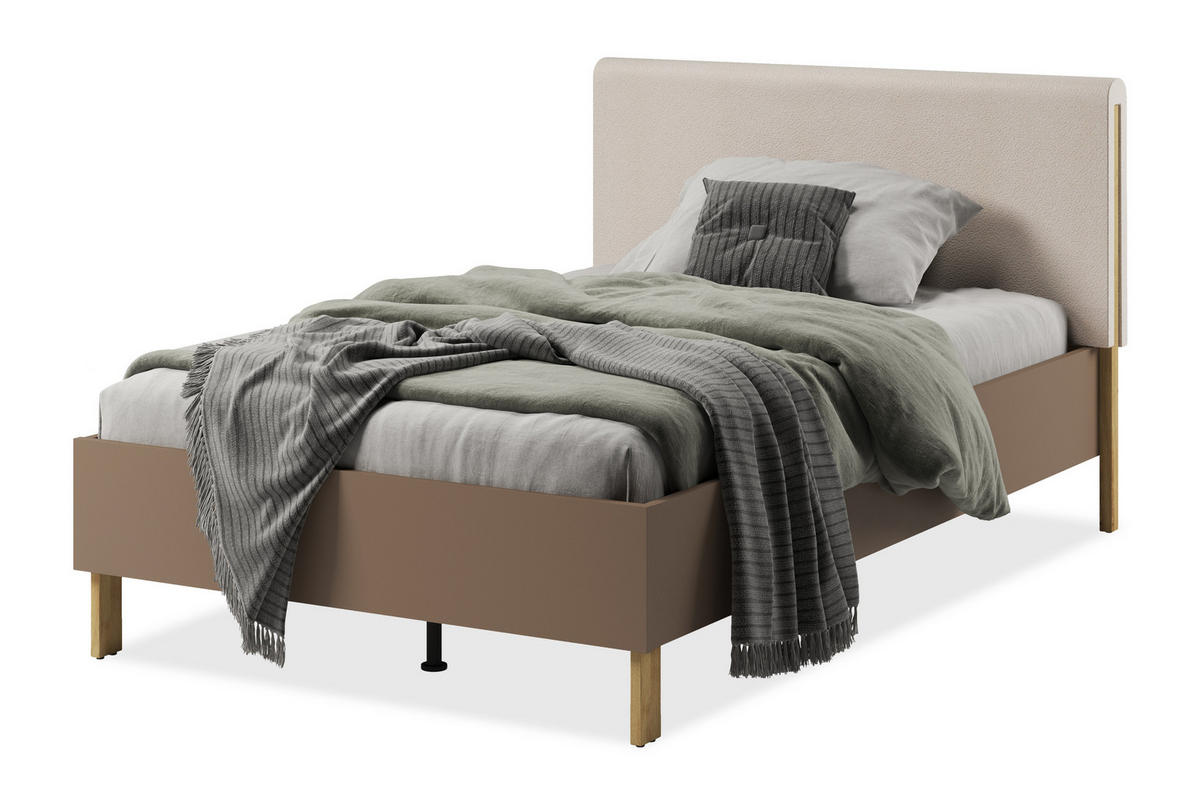 KINDERBETT TRIDA, Bett mit Gestell, braun/artisan eiche - Braun/Eiche Artisan, Holz (120/200cm) - KONSIMO®