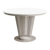 ESSTISCH Elantra Cashmere 100 - Kaschmir/Weiß, Holzwerkstoff/Metall (100/100/76cm) - MIRJAN24