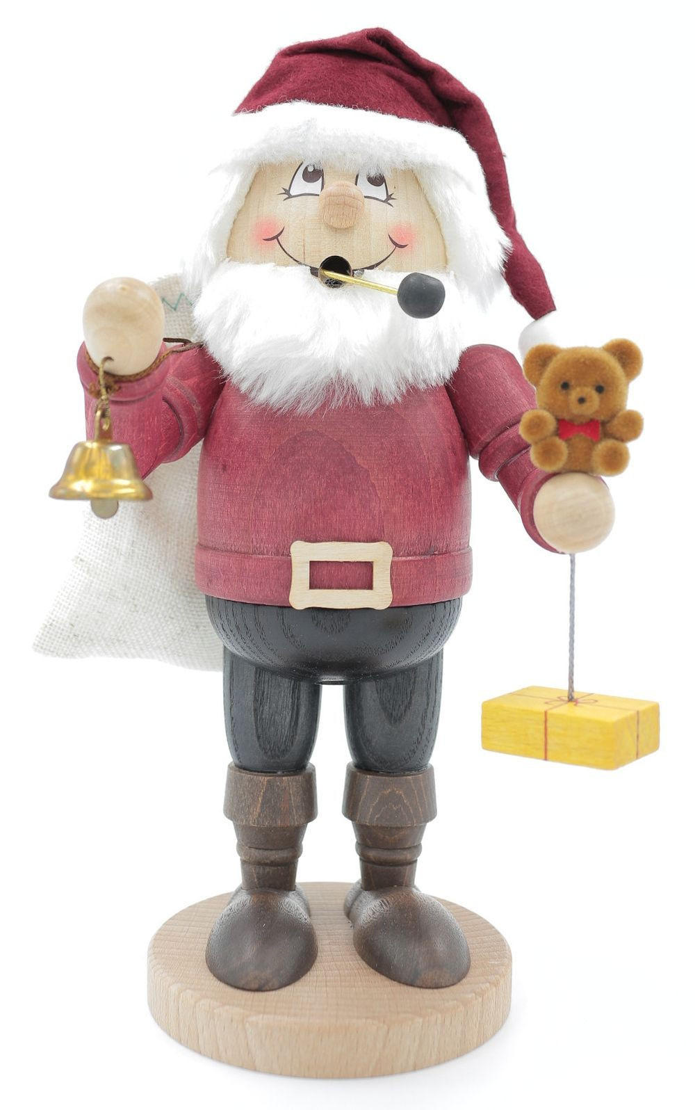 RAUCHFIGUR Wichtel Weihnachtsmann 23 cm - Multicolor, Holz (11/23/0.1cm)