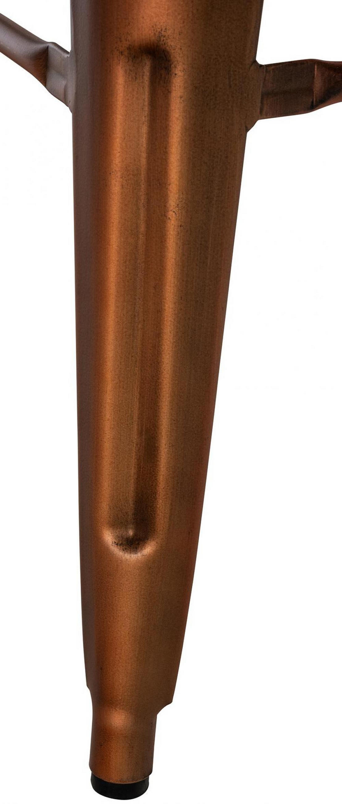 BARHOCKER Metall kupfer - Eukalyptusholzfarben/Kupferfarben, Metall (44/96/43cm) - CLP