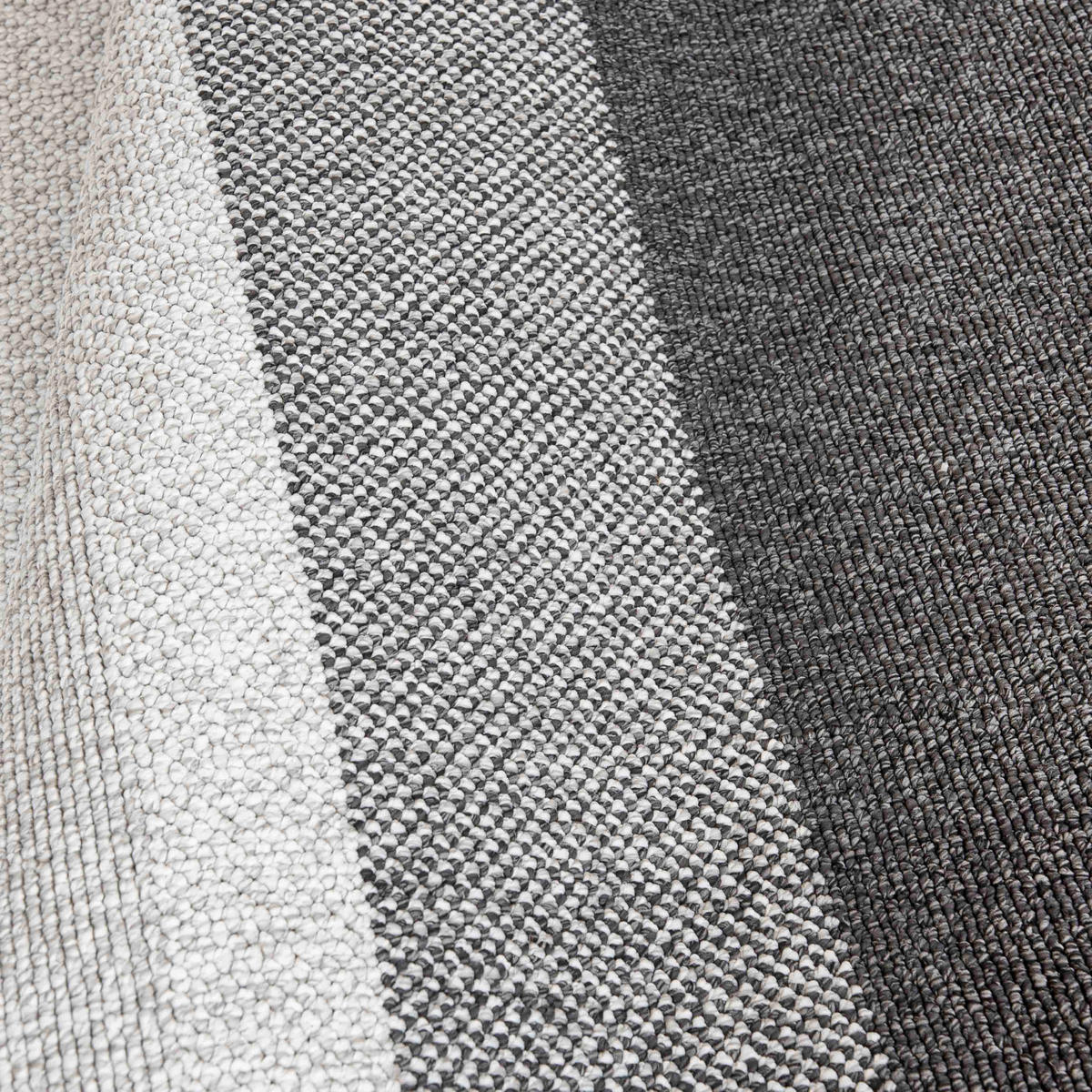TEPPICH Lora PE13A Mazovia 80x150cm Anthrazit Grau Gestreift Kurzflor - Anthrazit, Textil (80/150cm) - Mazovia