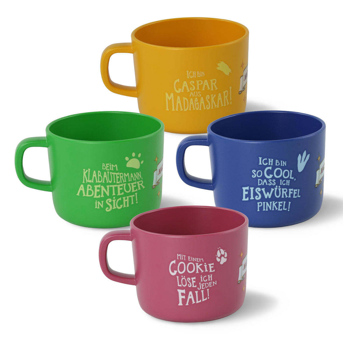 KINDER-TASSE Set 4-teilig - Rot, Kunststoff (0.25L) - Stoneline