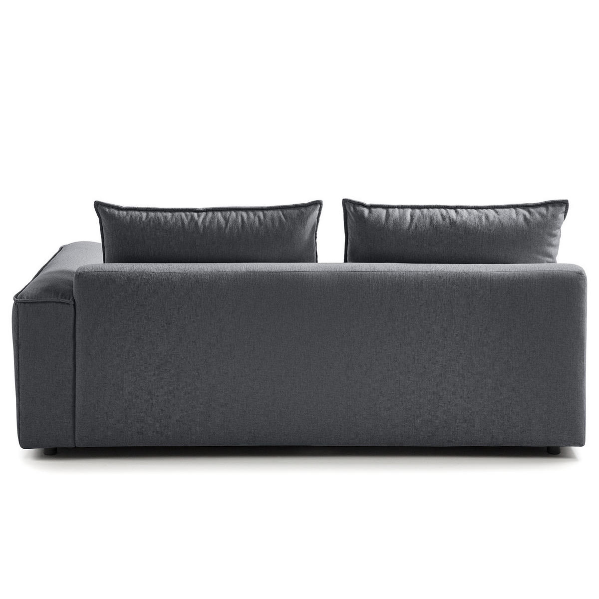 2,5-SITZER SOFA - modular - Schwarz/Grau, Kunststoff/Textil (184/82/99cm) - home24