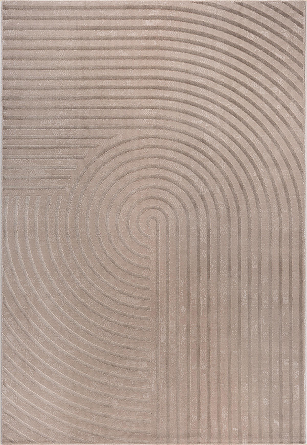 KURZFLORTEPPICH Geometrisch ERESMA Polyester Beige 240 x 340 cm - Beige, Textil (240/340cm) - KADIMA DESIGN