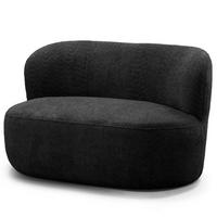 1,5-SITZER SOFA - Schwarz, Kunststoff/Textil (134/75/84cm) - home24
