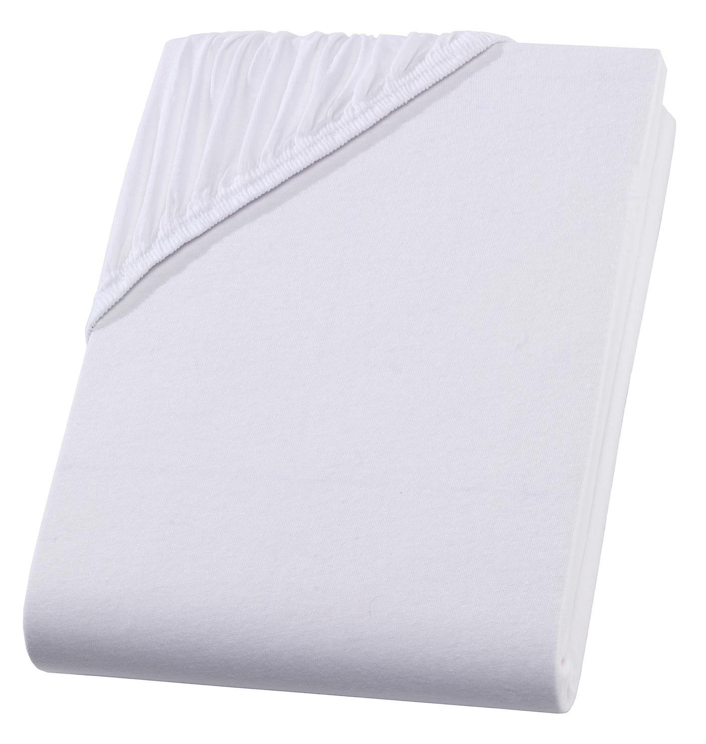 TOPPER-SPANNBETTLAKEN Jersey Bettlaken 200x200 cm Weiß - Weiß, Textil (200/200cm) - Carpe Sonno